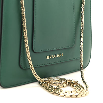Bulgari Calfskin Small Serpenti Forever Snake Strap Crossbody Bag Emerald Green 8 of 11