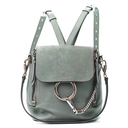 Chloe Suede Calfskin Medium Faye Backpack Cloudy Blue 1 of 6