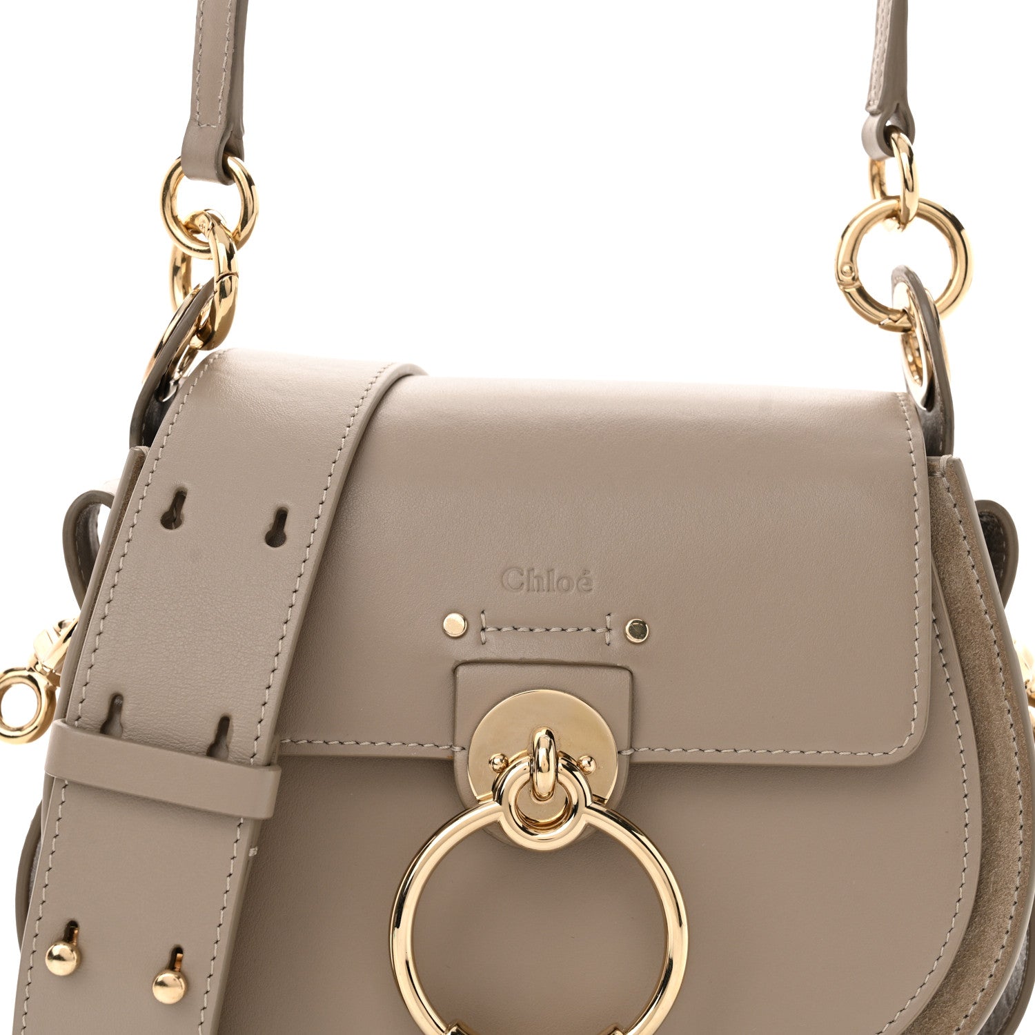 Chloe Calfskin Small Tess Bag Motty Grey 7 of 10