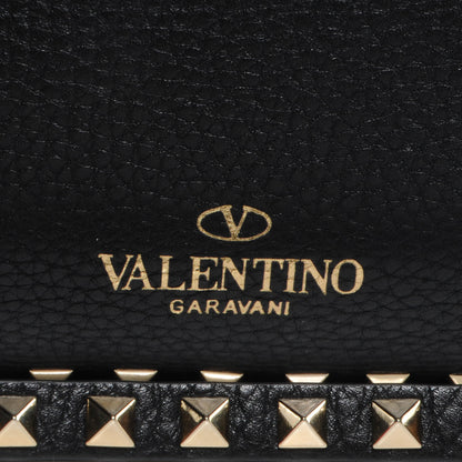 Valentino Garavani Pebbled Calfskin Medium Rockstud Tote Black 8 of 11