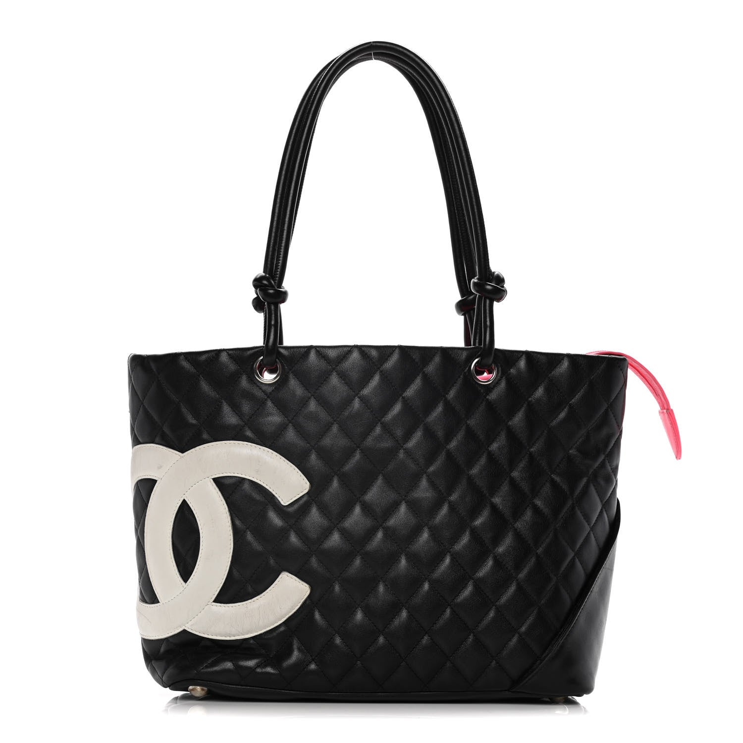 Chanel Calfskin Quilted Large Cambon Tote Black White 1 of 16