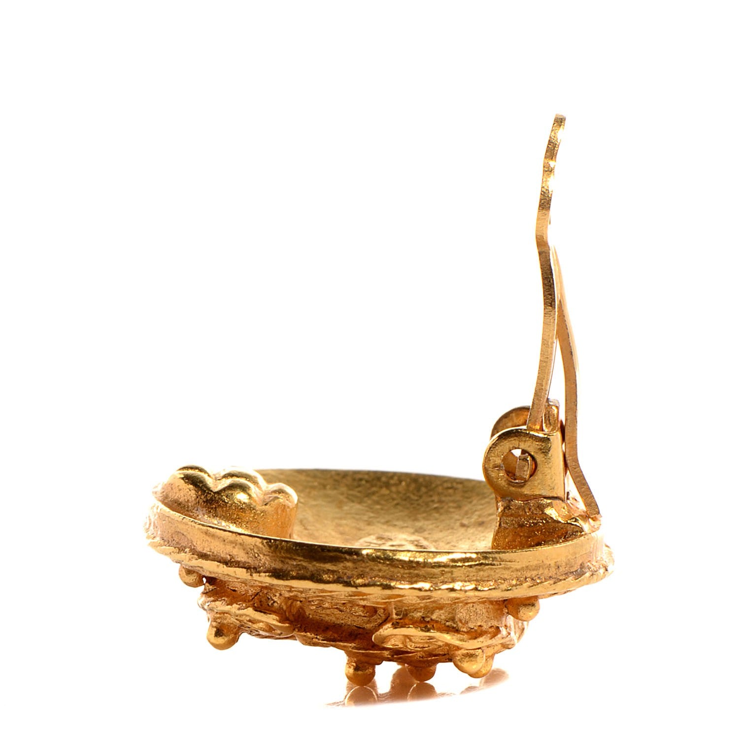 Chanel CC Clip On Earrings Gold 3 of 4