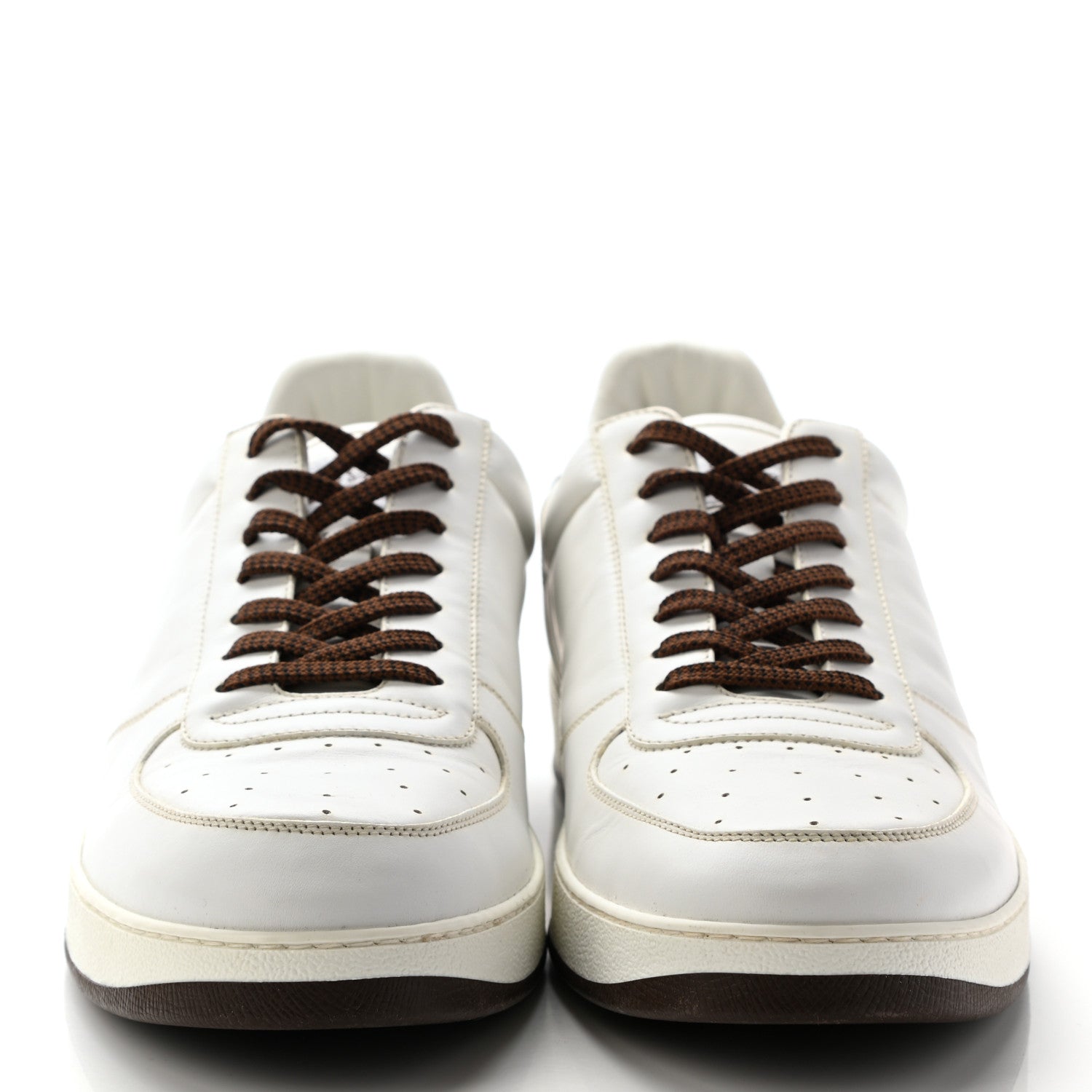 Louis Vuitton Calfskin Monogram Mens Rivoli Sneakers 9.5 White 2 of 11