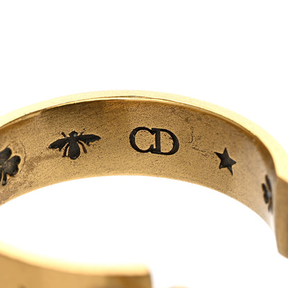 Christian Dior Metal Small J'Adior Star Hoop Earrings Aged Gold 4 of 5