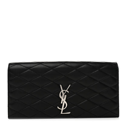 Saint Laurent Lambskin Quilted Kate Clutch Black 1 of 8