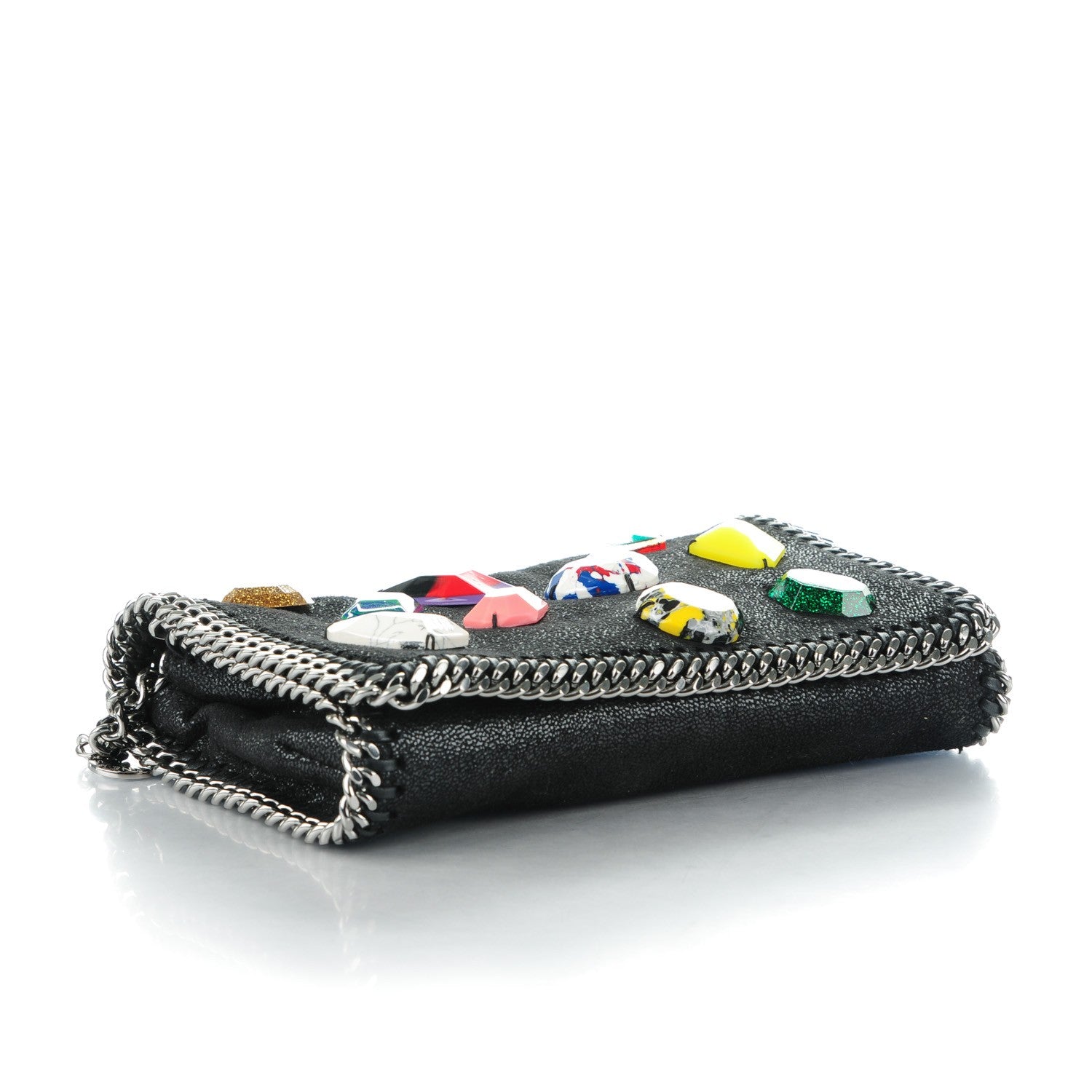 Stella McCartney Grained Multi Gem Falabella Mini Tote Black 4 of 9