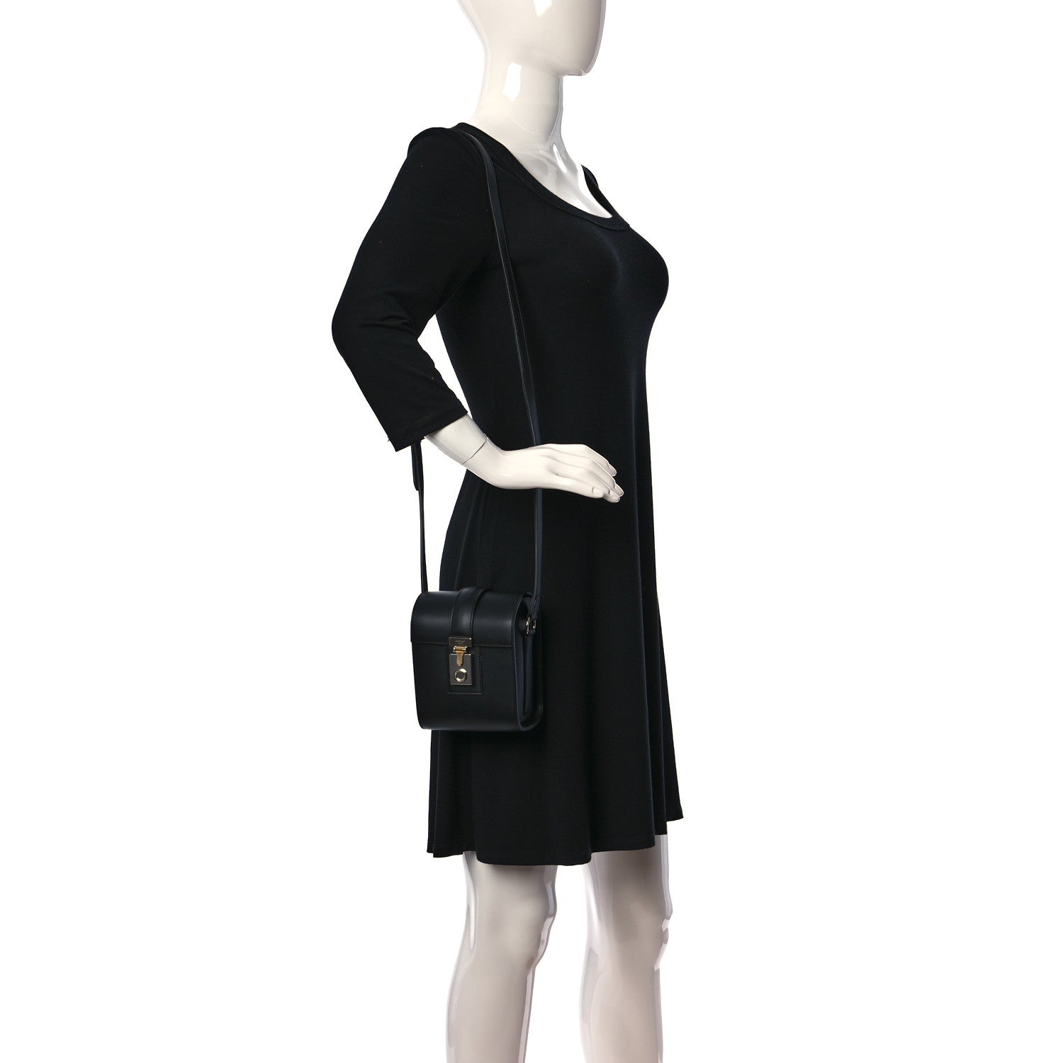 Moynat Box Calfskin Cabotine Black 2 of 9