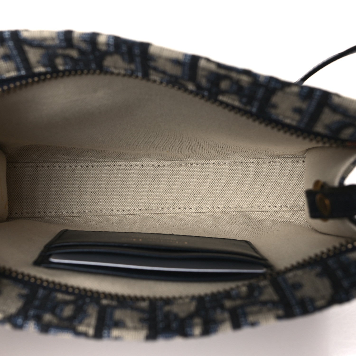 Christian Dior Oblique Zipped Pouch Clutch Blue 5 of 10