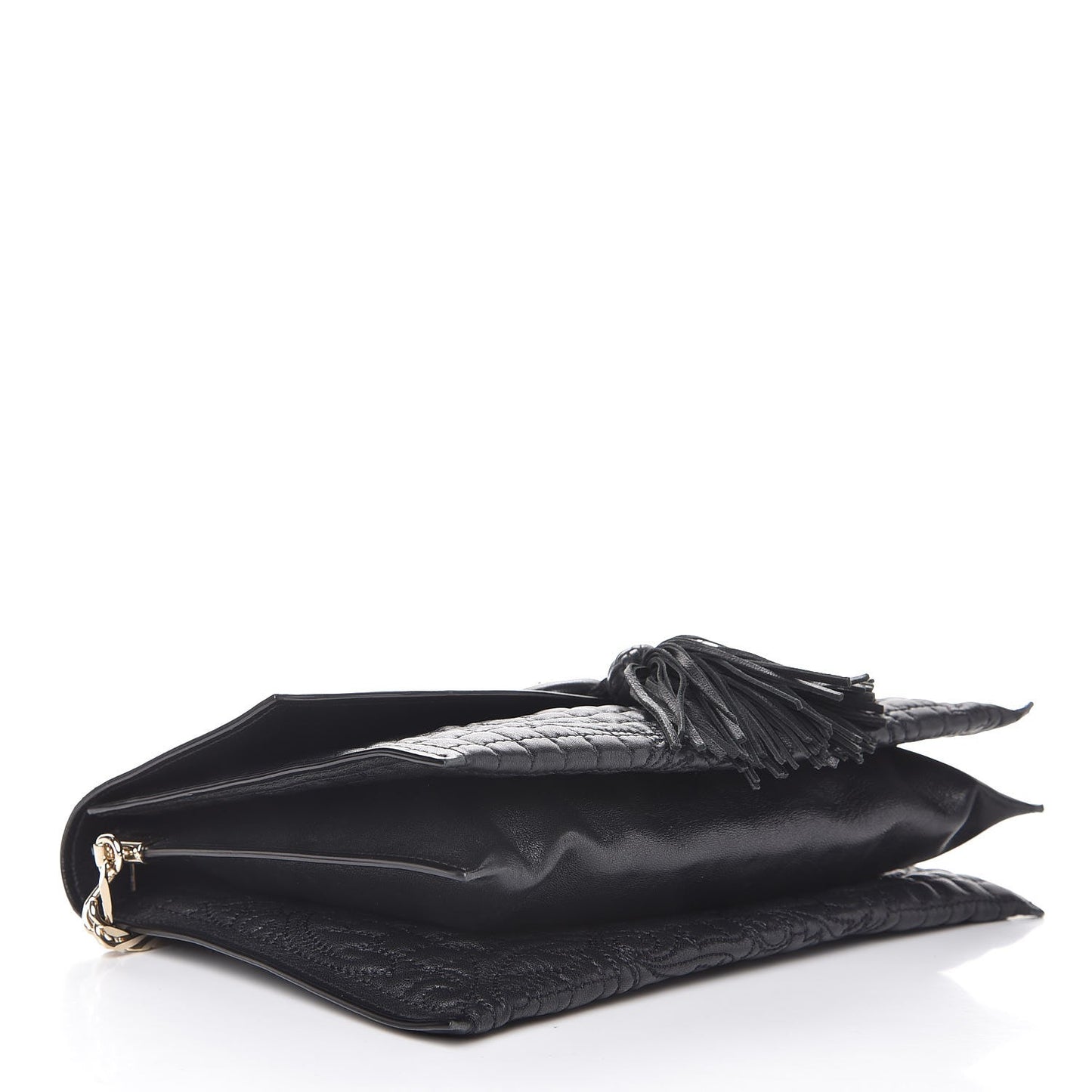 Nappa Barocco Quilted Vanitas Medea Shoulder Bag Black