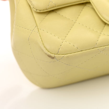 Chanel Lambskin Quilted Mini Square Flap Light Yellow 13 of 14