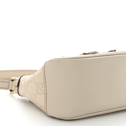 Gucci Guccissima Small Mayfair Bow Detail Shoulder Bag Off White 9 of 12