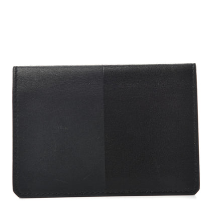 Hermes Veau Sombrero Tadelakt Mini Manhattan Wallet Black Bleu Obscur 1 of 6