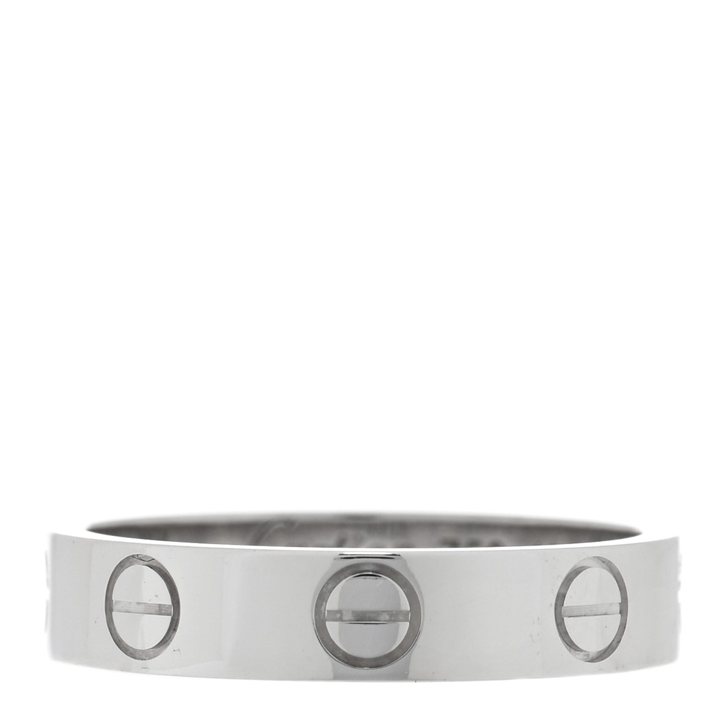 18K White Gold 3.5mm LOVE Wedding Band Ring 48 4.5