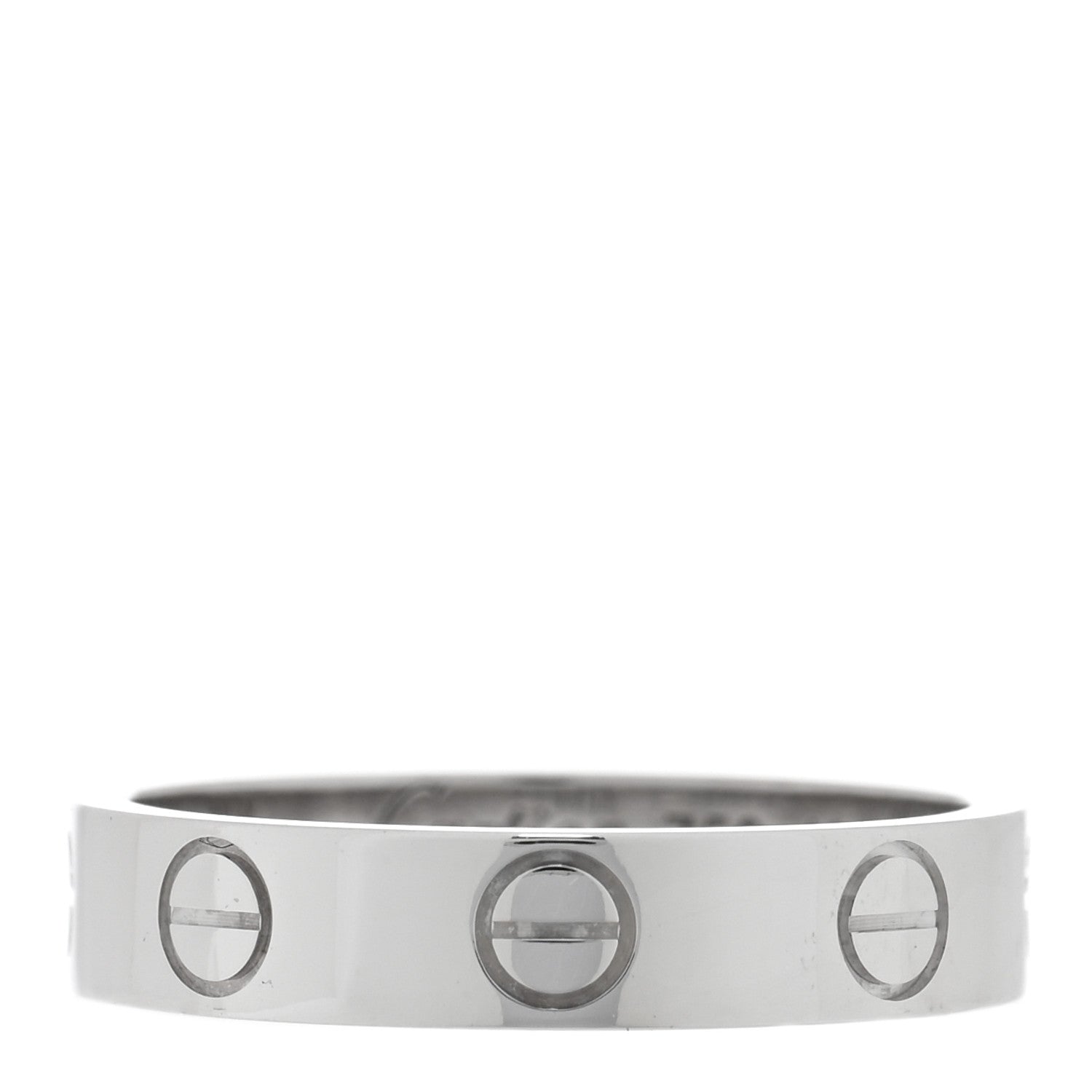 Cartier 18K White Gold 3.5mm LOVE Wedding Band Ring 48 4.5 1 of 4