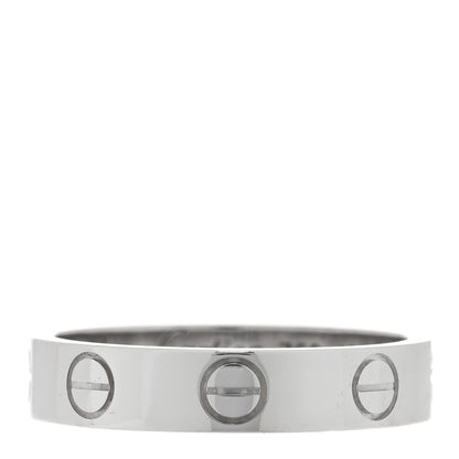 Cartier 18K White Gold 3.5mm LOVE Wedding Band Ring 48 4.5 1 of 4