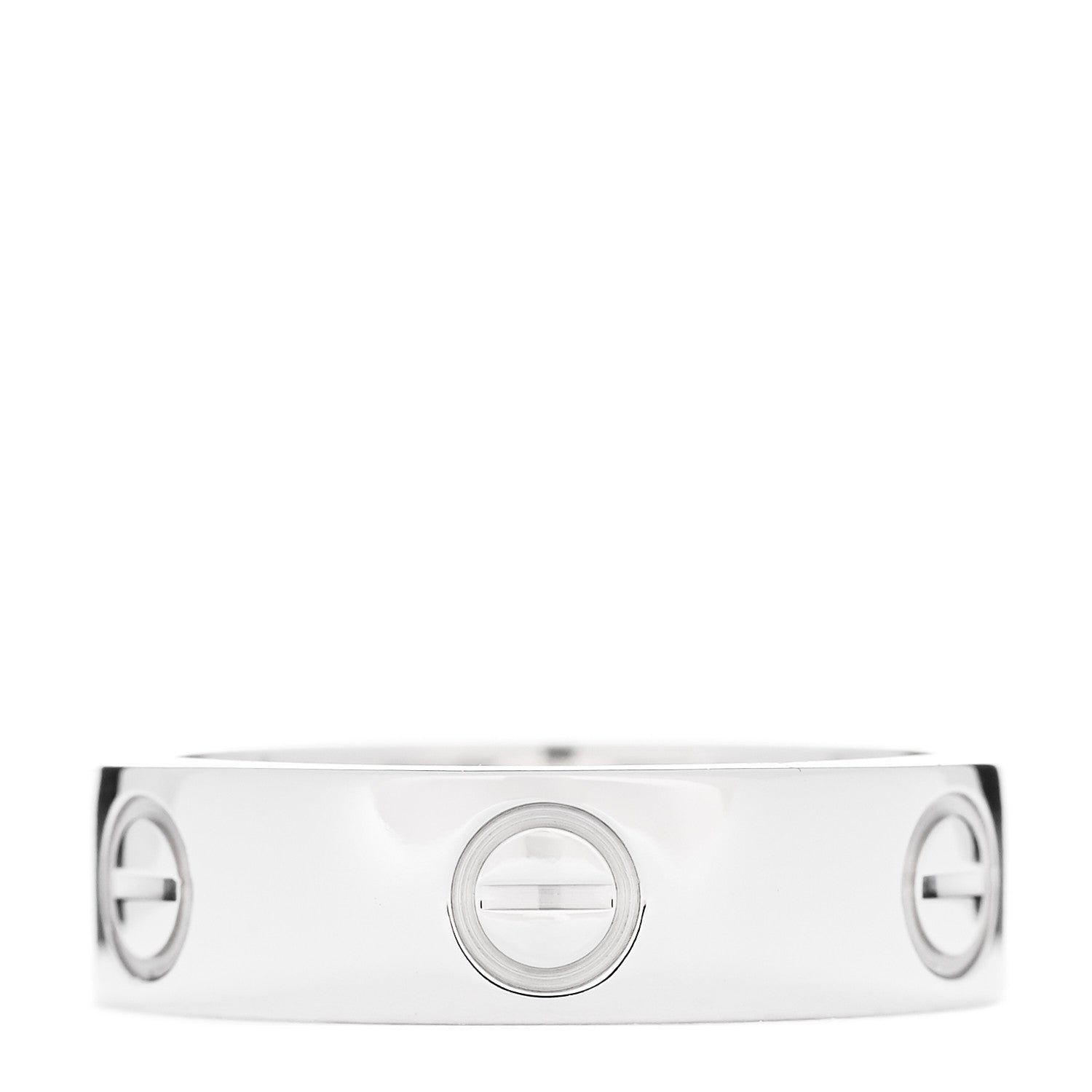 Cartier 18K White Gold 5.5mm LOVE Ring 54 6.75 3 of 4
