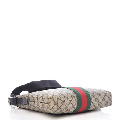 Gucci GG Supreme Monogram Web Messenger Bag Black 5 of 10