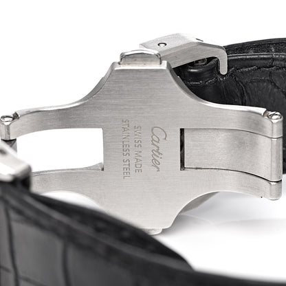 Cartier Stainless Steel Alligator 38mm Santos 100 Automatic Watch 8 of 9