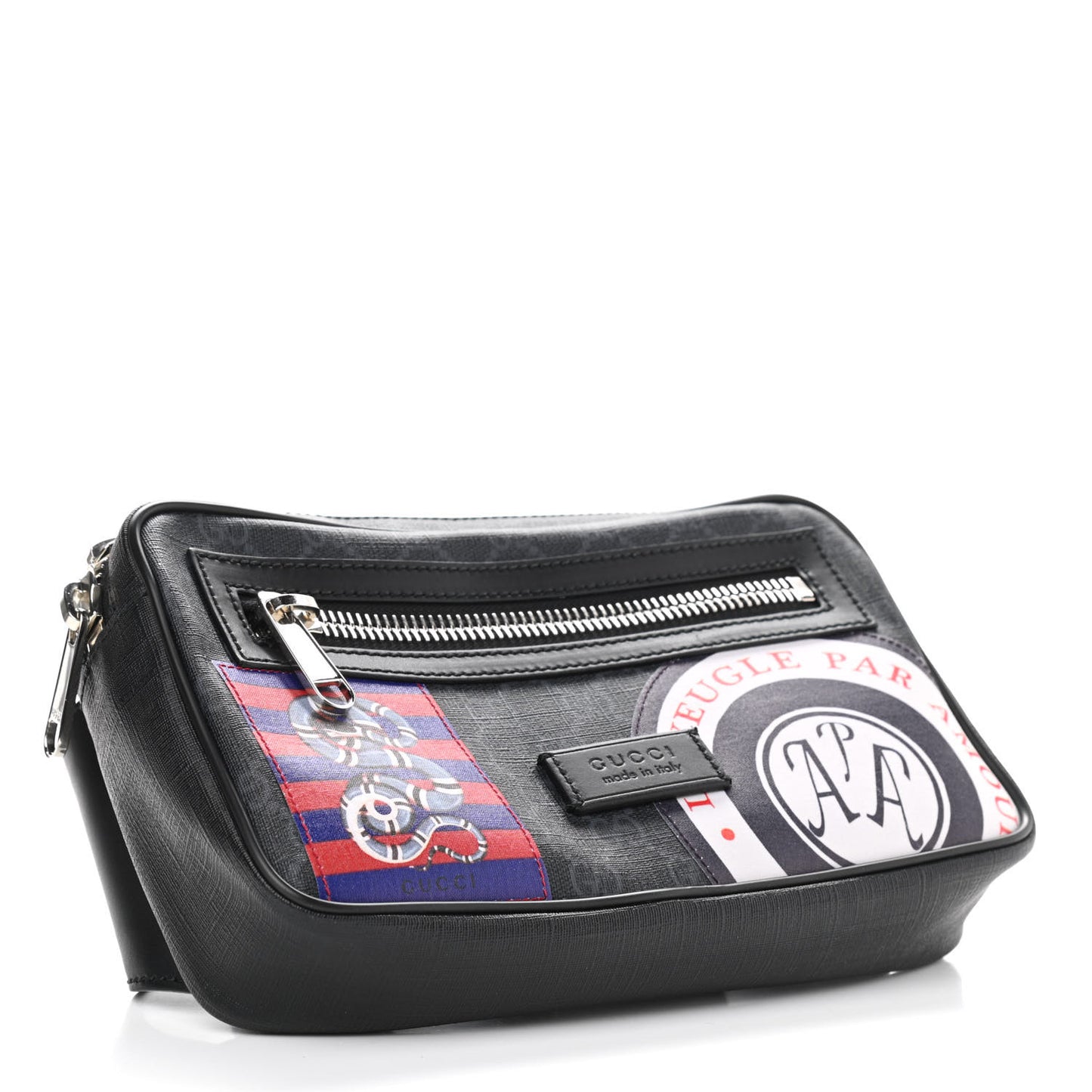 GG Supreme Monogram Night Courrier Belt Bag Black Multicolor