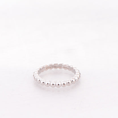 Van Cleef & Arpels 18K White Gold Small Perlee Ring 52 6 3 of 5