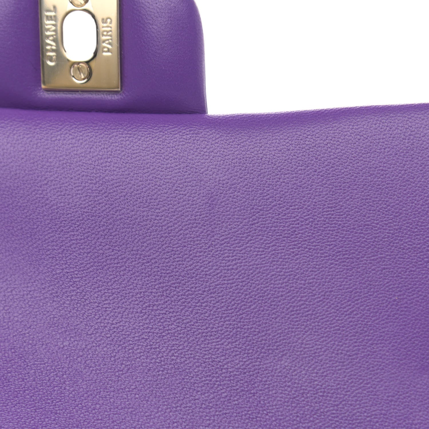 Chanel Lambskin Quilted Mini Top Handle Rectangular Flap Purple 11 of 13