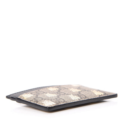 Gucci GG Supreme Monogram Bees Card Holder Black 4 of 7