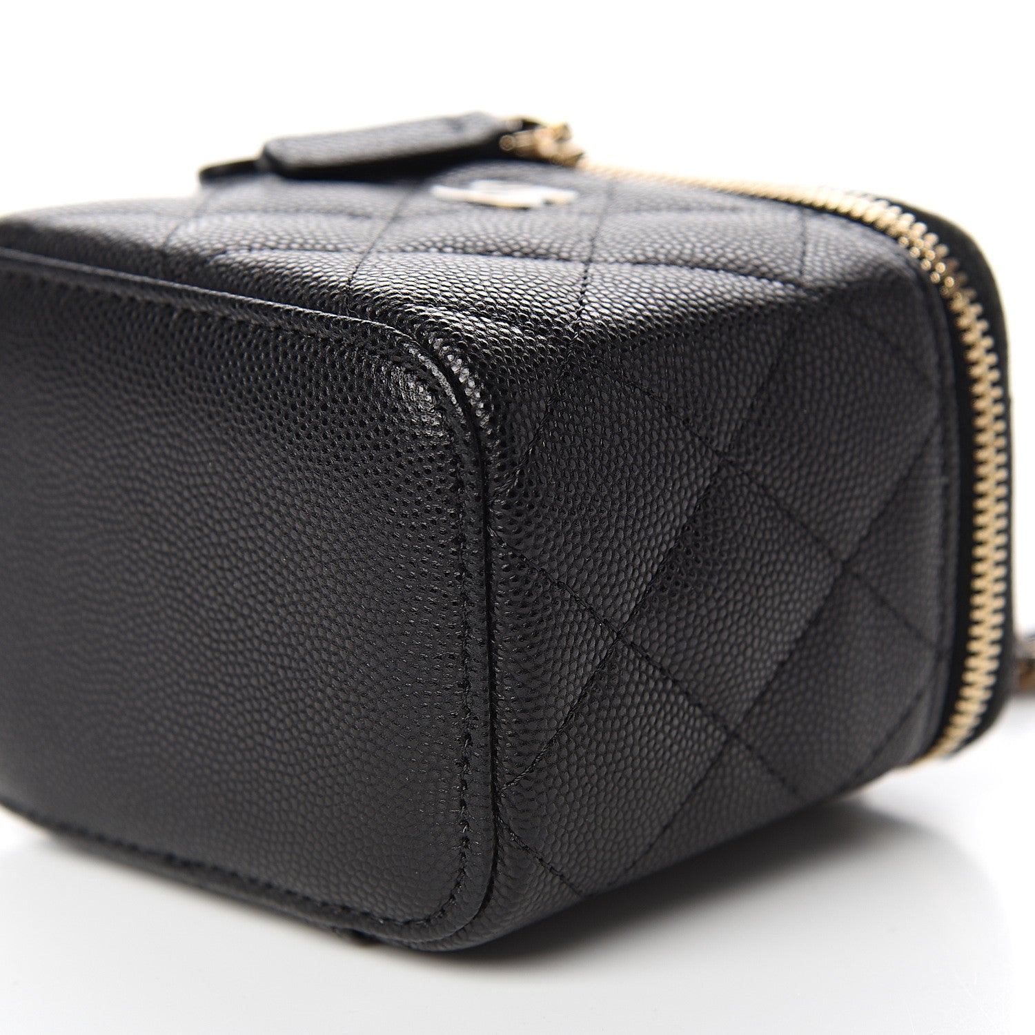 Chanel Caviar Quilted Mini Vanity Case With Chain Black 9 of 10