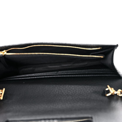 Gucci Calfskin Mini GG Marmont Chain Wallet Black 7 of 9