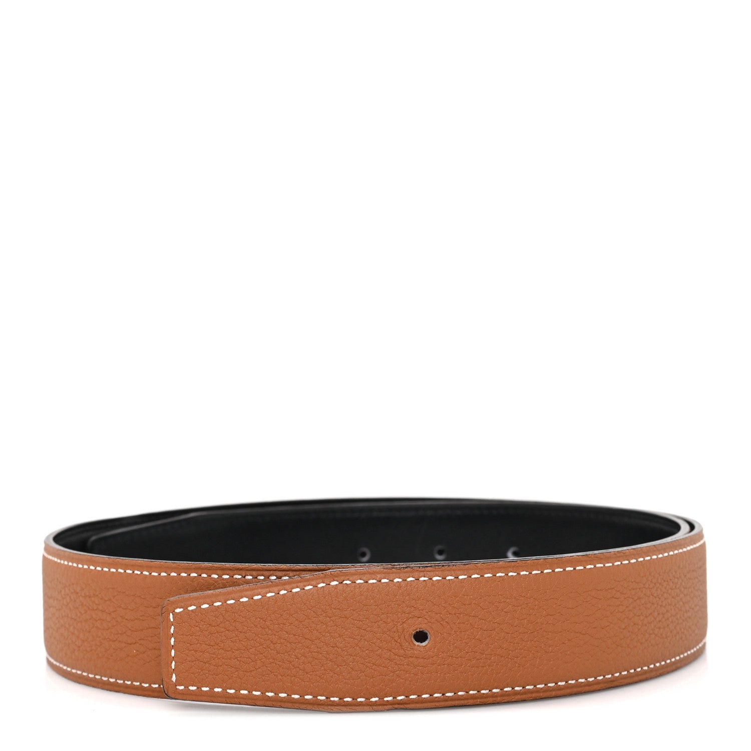 Hermes Box Togo 32mm Belt Strap 80 32 Black Gold 1 of 4
