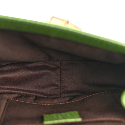 Gucci Calfskin Bamboo Top Handle Bag Green 5 of 15