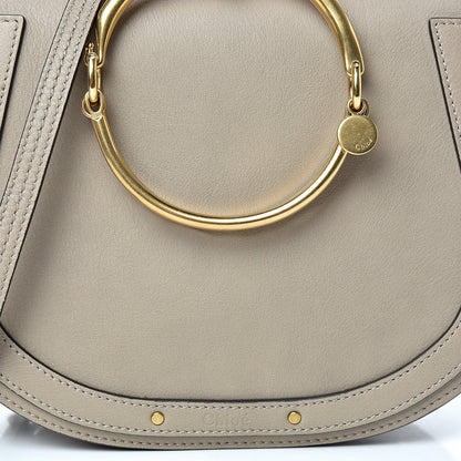 Chloe Calfskin Suede Medium Nile Bracelet Bag Motty Grey 7 of 9