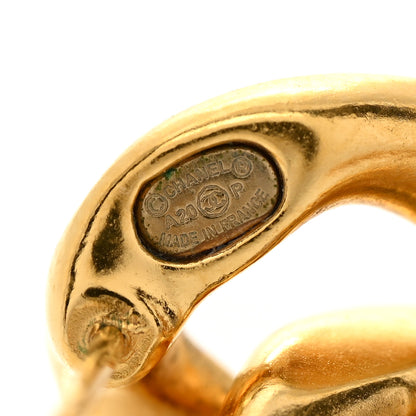 Chanel Metal CC Pick Drop Earrings Gold 4 of 4