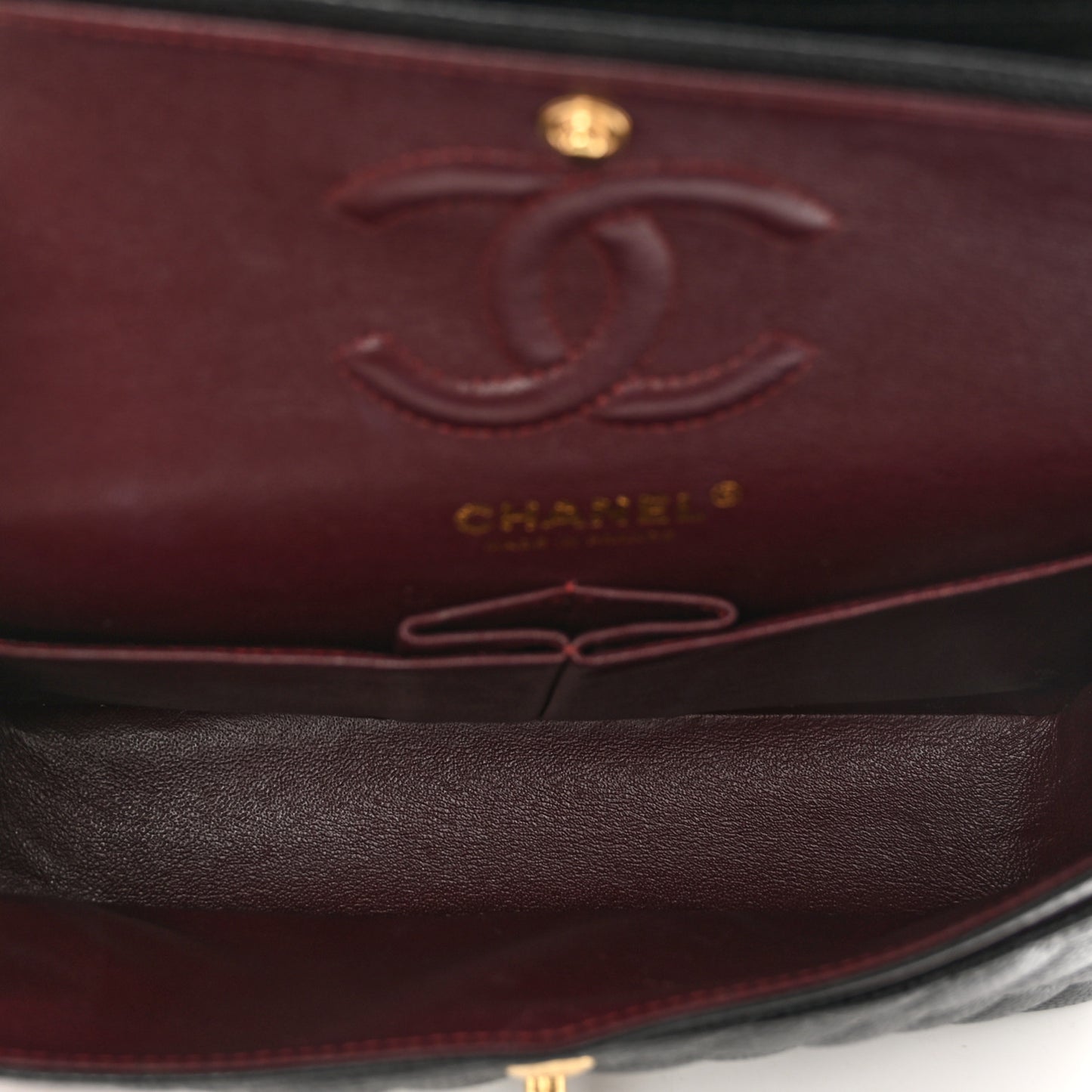 Caviar Quilted Small Double Flap Black