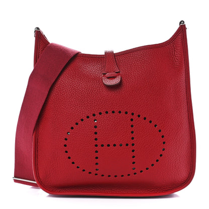 Hermes Taurillon Clemence Evelyne III PM Rouge Vif 1 of 10