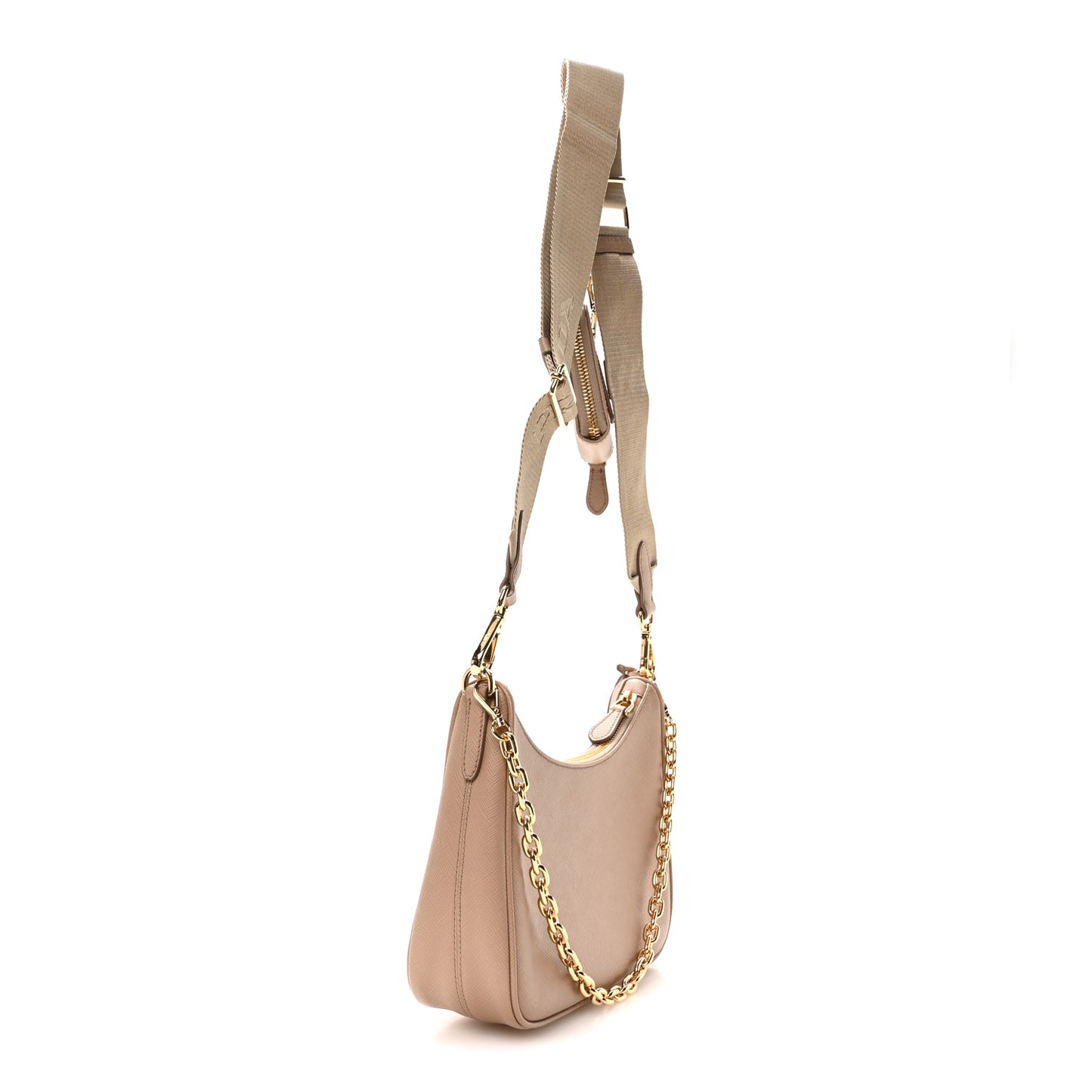 Saffiano Lux Re-Edition 2005 Shoulder Bag Cammeo