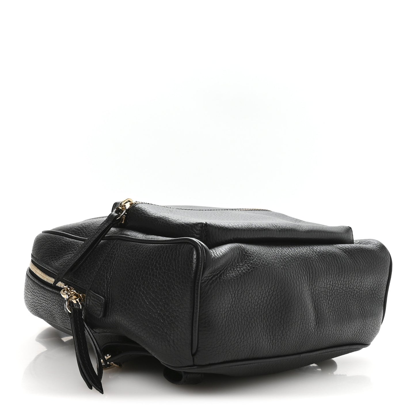 Pebbled Calfskin Soho Chain Backpack Black