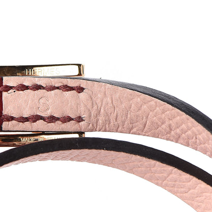 Hermes Epsom Behapi Double Tour Bracelet S Rouge Grenat Rose Eglantine 4 of 6