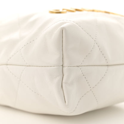 Chanel Shiny Calfskin Quilted Mini Chanel 22 White 9 of 10