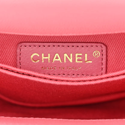Chanel Caviar Chevron Quilted Mini Coco Handle Flap Pink 6 of 11