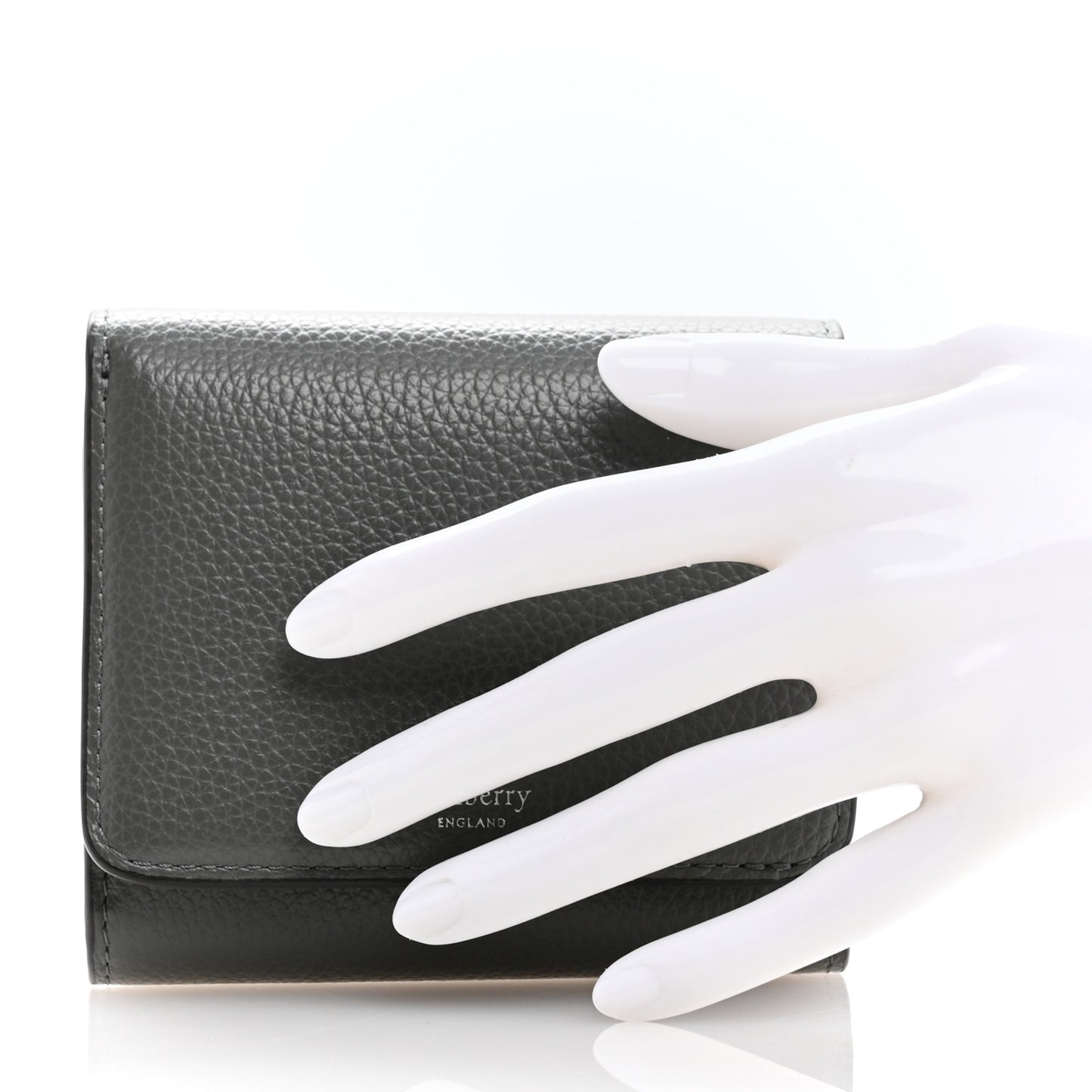 Small Classic Grain Small Continental French Purse Wallet Charcoal