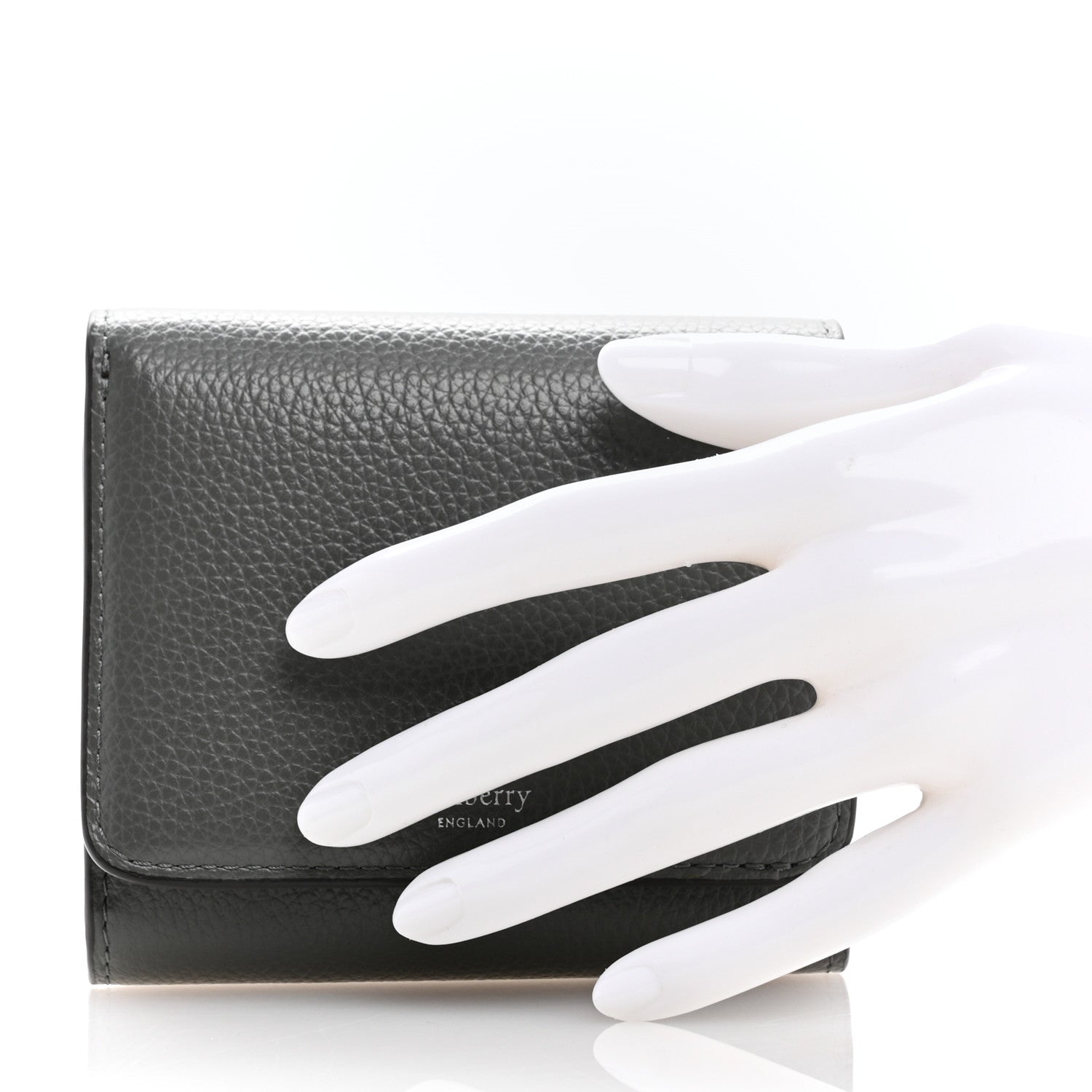 Mulberry Small Classic Grain Small Continental French Purse Wallet Charcoal 2 of 9