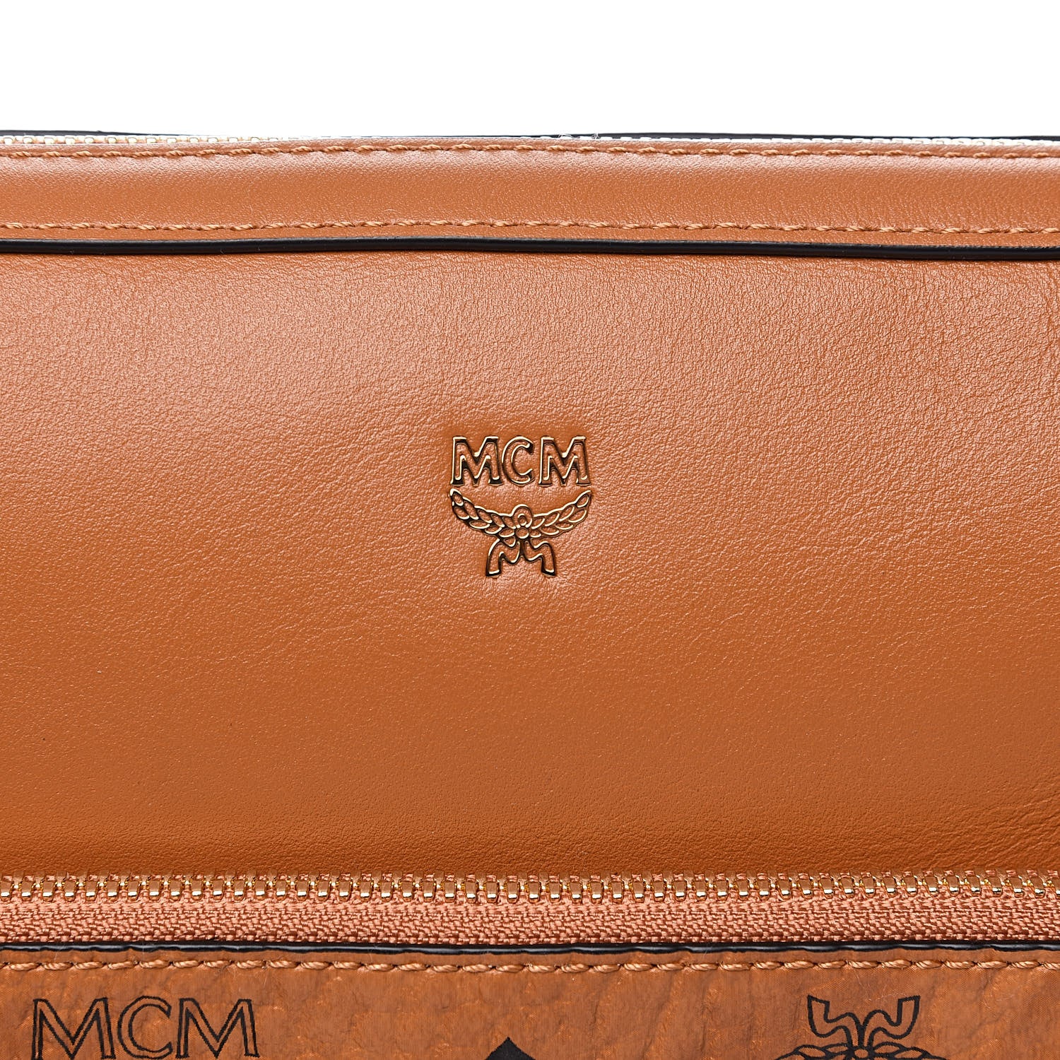 MCM Calfskin Visetos Ottomar Messenger Cognac 8 of 10