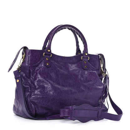 Balenciaga Agneau Classic Gold Hardware Velo Dark Violet 3 of 9