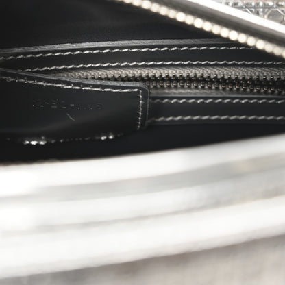 Christian Dior Metallic Patent Micro-Cannage Medium Lady Dior Silver 7 of 10