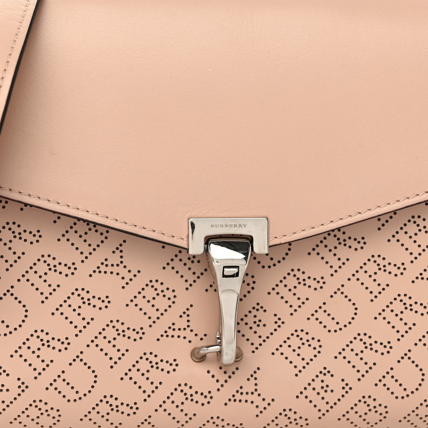 Calfskin Perforated Small Macken Crossbody Bag Pale Fawn Pink