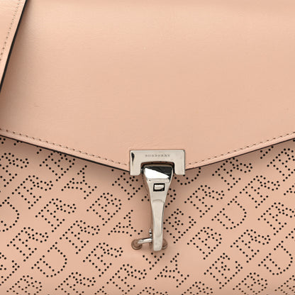 Burberry Calfskin Perforated Small Macken Crossbody Bag Pale Fawn Pink 7 of 13