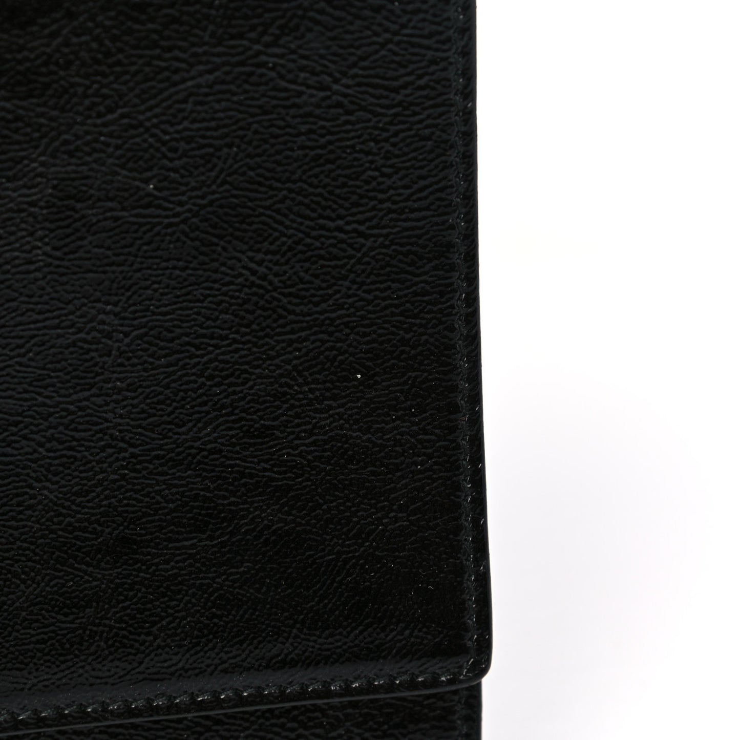 Textured Patent Monogram Large Belle De Jour Clutch Black