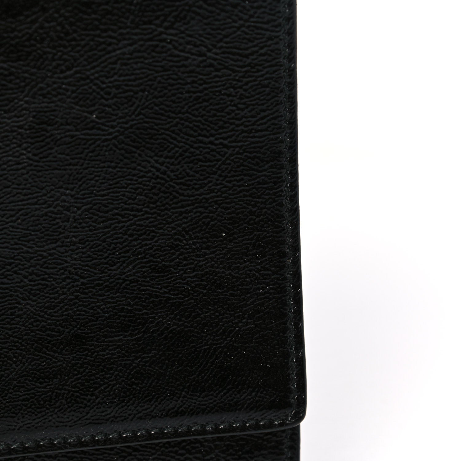 Saint Laurent Textured Patent Monogram Large Belle De Jour Clutch Black 12 of 12