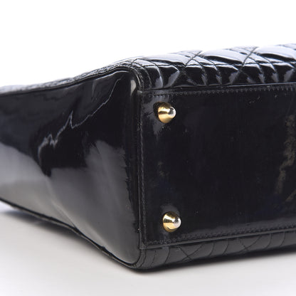Christian Dior Patent Cannage Large Lady Dior Black 5 of 15