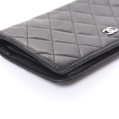 Chanel Lambskin Quilted Yen Wallet Black 6 of 14